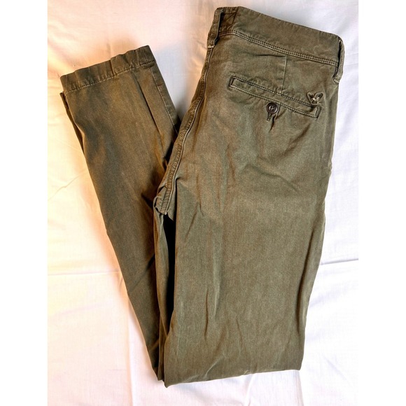 American Eagle Outfitters Pants - American Eagle Chino Pants Womens 16 Olive Green Good 360 Extreme Flex Slim